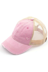 Classic Pony Tail Mesh Back Ball Cap