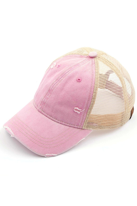 Classic Pony Tail Mesh Back Ball Cap