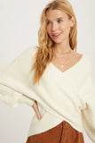 Sansa Crossover Ribbed Sweater