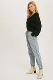 Sansa Crossover Ribbed Sweater