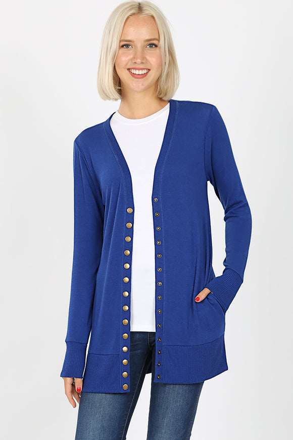 Laura Snap Cardigan- Short Length