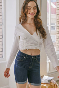 KanCan Kandie MidRise Bermuda Shorts