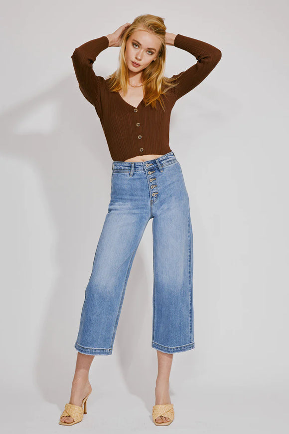 Kathleen High Rise Wide Leg Jeans