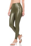 Ivana High Rise Faux Leather Leggings