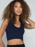 C'est Moi Bamboo Deep V Rib Top