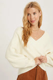 Sansa Crossover Ribbed Sweater