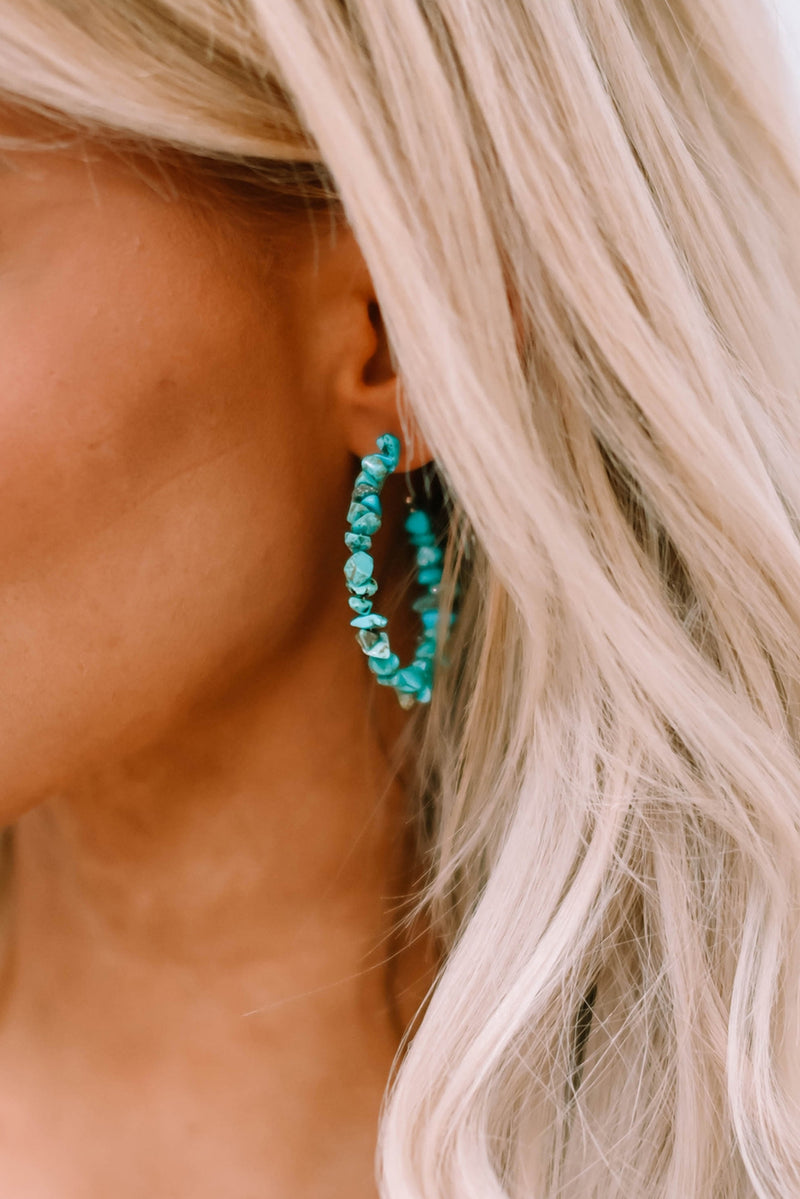 Turquoise Hoop Earrings