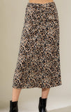 Meli Leopard Midi Skirt
