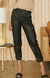 KanCan Rooney Ultra High Rise Faux Leather Joggers