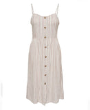 Only Luna Caro Strap Linen Blend Dress