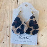 Cow hide earrings