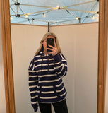 Wanakome Billie Striped Pullover Hoodie