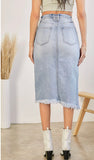 KanCan Sonia High Rise Asymmetrical Midi Skirt