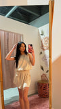RD Style Rachelle Smocked Waist Satin Dress