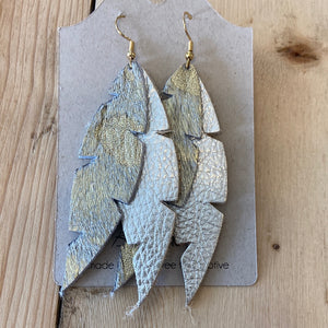 Cow hide earrings