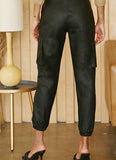 KanCan Rooney Ultra High Rise Faux Leather Joggers