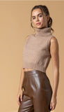 Raley Turtle Neck Sleeveless Knit Top