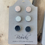 Cow hide earrings