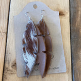 Cow hide earrings