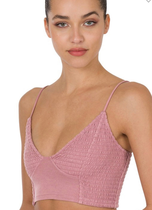 Reese Smocked Triangle Bralette