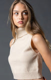 Raley Turtle Neck Sleeveless Knit Top