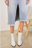 KanCan Sonia High Rise Asymmetrical Midi Skirt