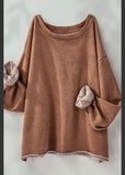Wyatt Vintage washed French Terry Cropped Sweatshirt
