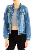 KanCan Distressed Jean Jacket