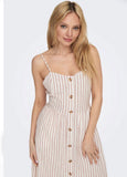 Only Luna Caro Strap Linen Blend Dress