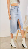 KanCan Sonia High Rise Asymmetrical Midi Skirt