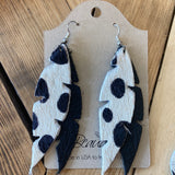 Cow hide earrings
