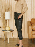 KanCan Rooney Ultra High Rise Faux Leather Joggers
