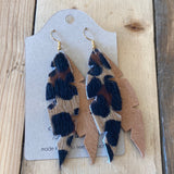 Cow hide earrings