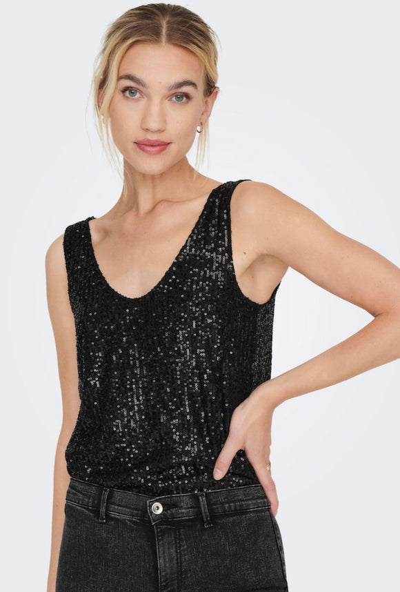 Only Ana Sequin Tan Top