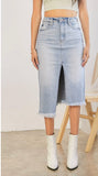 KanCan Sonia High Rise Asymmetrical Midi Skirt