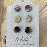 Cow hide earrings