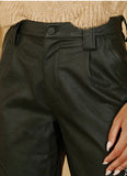 KanCan Rooney Ultra High Rise Faux Leather Joggers