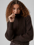 Vero Moda Poppy Long Sleeve Zip Collar Cropped Sweater